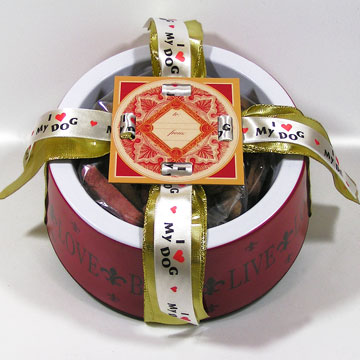 Fobbie Gift Wrapped Dog Bowl