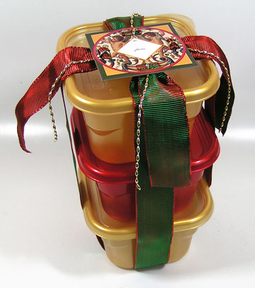 Fobbie Gift Wrapped Stack of Zip Lock containers